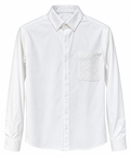 Loewe Anagram Embroidered Long Sleeve Shirt – White