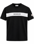 Moncler Logo Stripe T-Shirt – Black