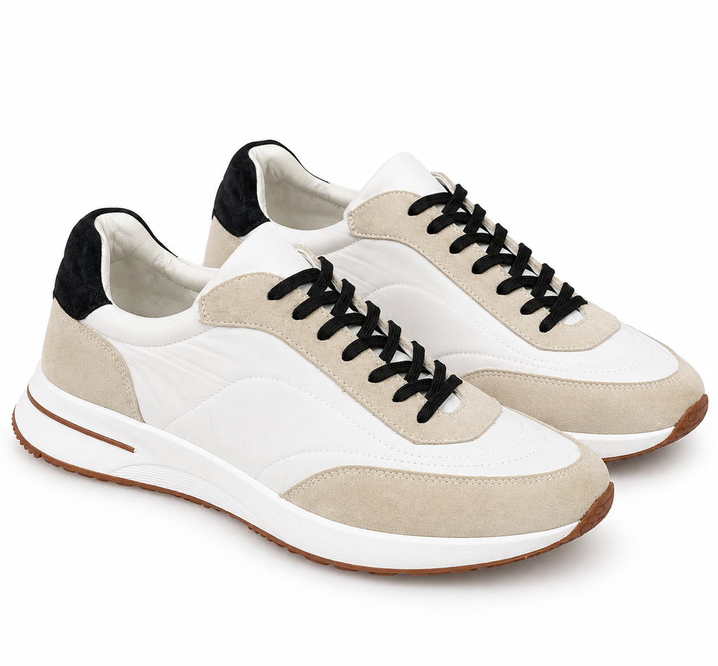 Loro Piana Runner Sneakers – White & Beige