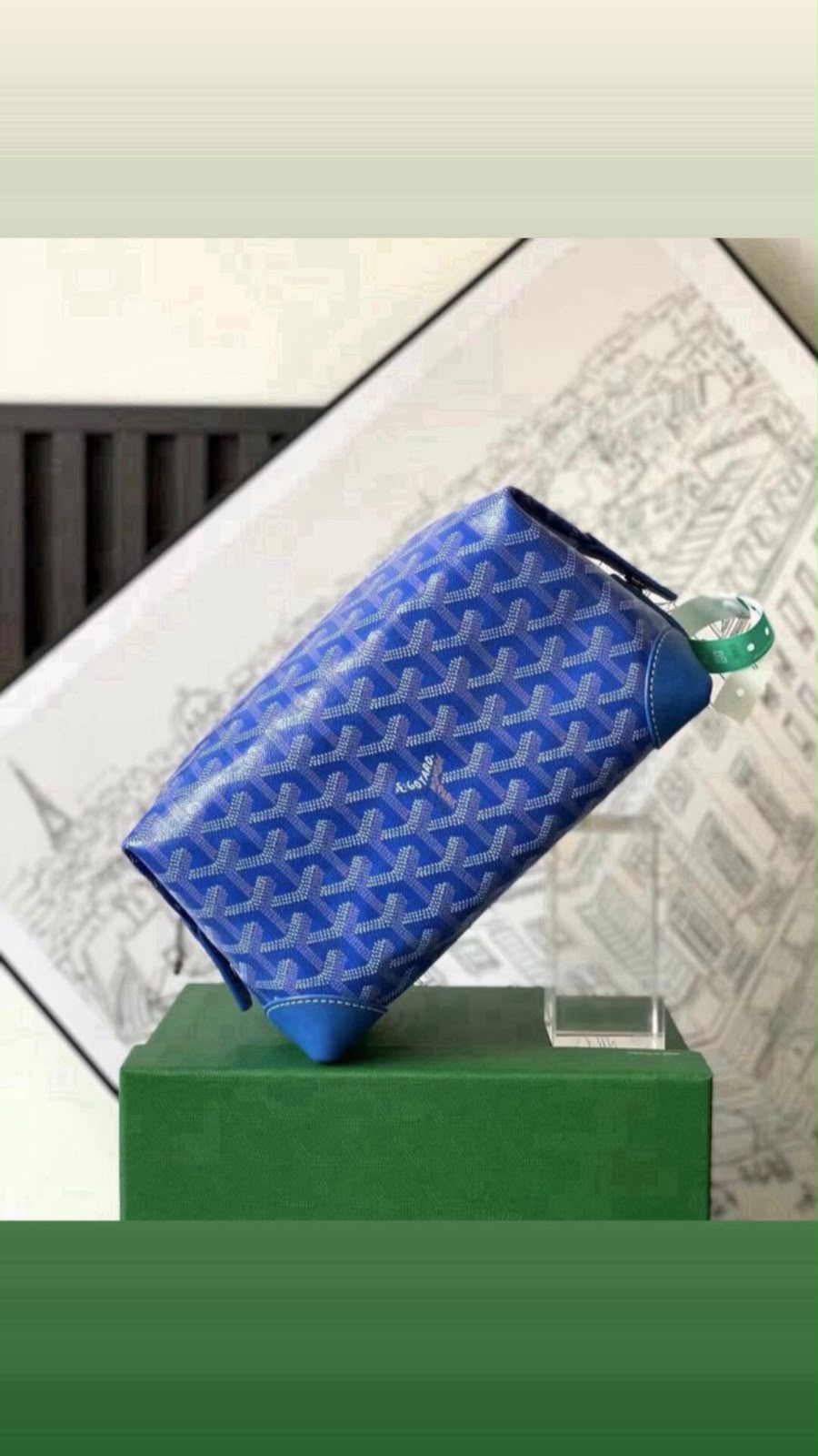 Goyard Toiletry Pouch – Blue