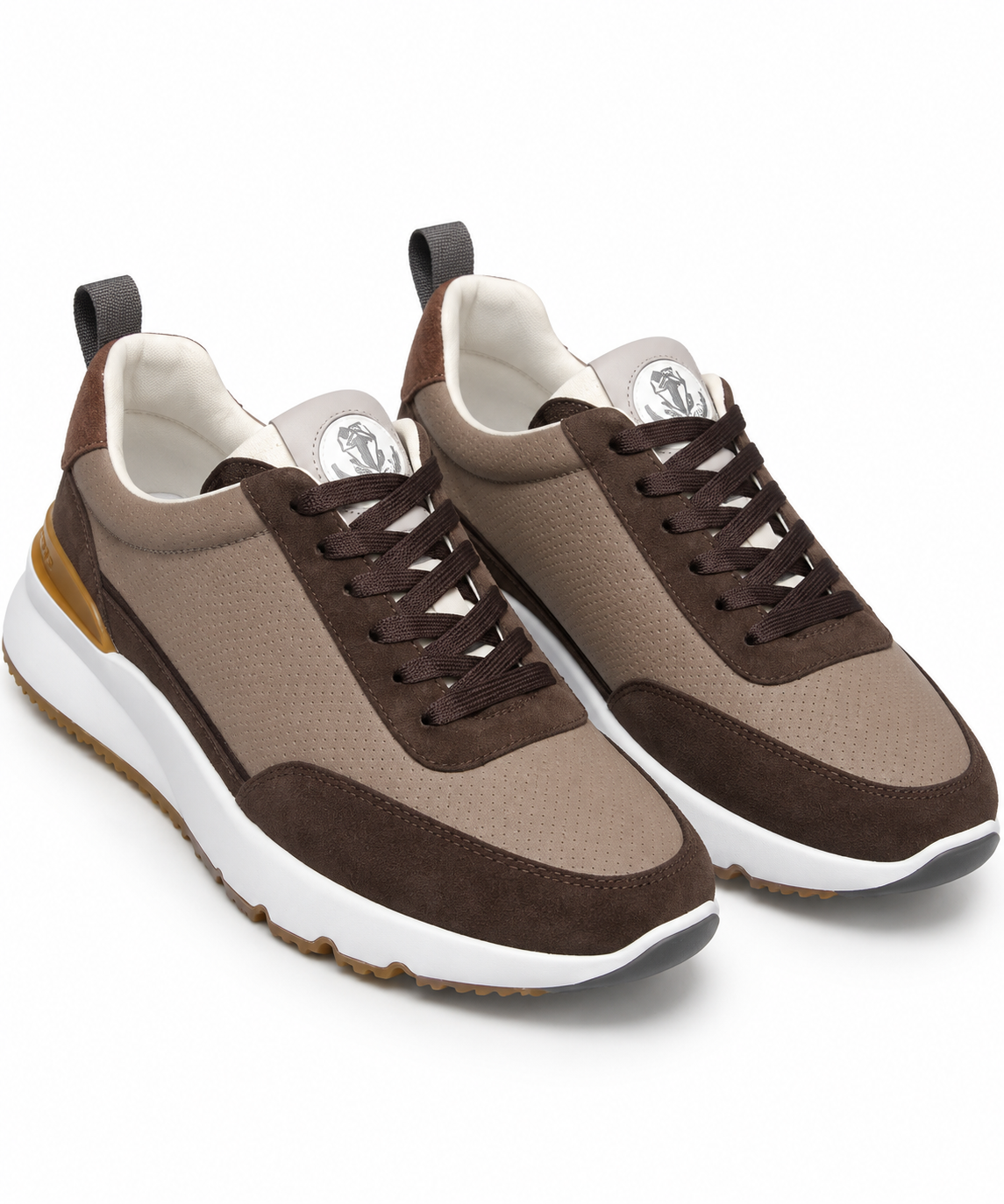 BRUNELLO CUCINELLI Chunky Sneakers – Taupe & Brown