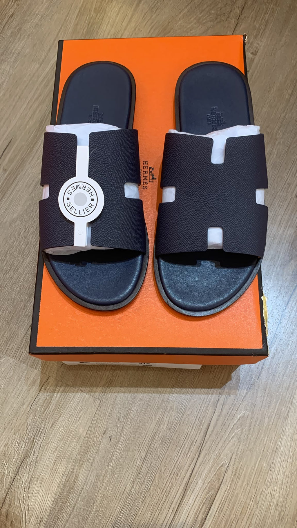 Hermès Chypre Sandals – Black Calfskin