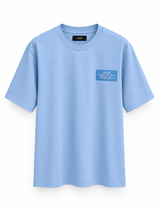 AMIRI Arts & Crafts Patch T-Shirt – Sky Blue