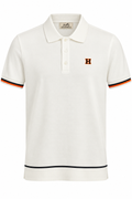 Hermès H Logo Trim Polo Shirt – Ivory