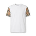 Burberry Vintage Check Sleeve T-Shirt – White & Archive Beige