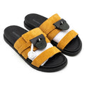 Hermès Empire Sandals – Golden-Yellow Suede & Black