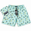 Vilebrequin Multicolor Turtle Print Swim Shorts with Pouch – Light Aqua