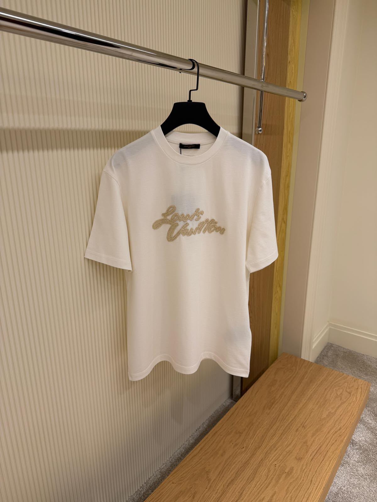 Louis Vuitton Embroidered Script T-Shirt – White