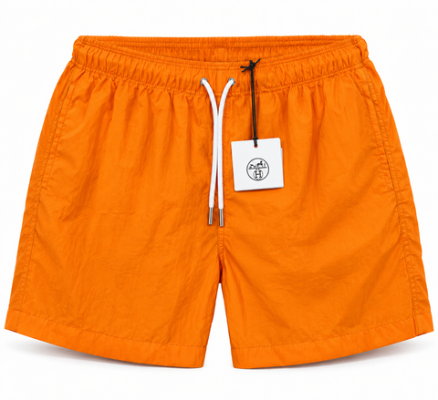 Hermès Drawstring Swim Shorts – Orange