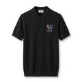 Hermès Graphic Embroidered Knit Polo – Black