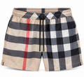 Burberry Check Swim Shorts – Beige, Black & Red