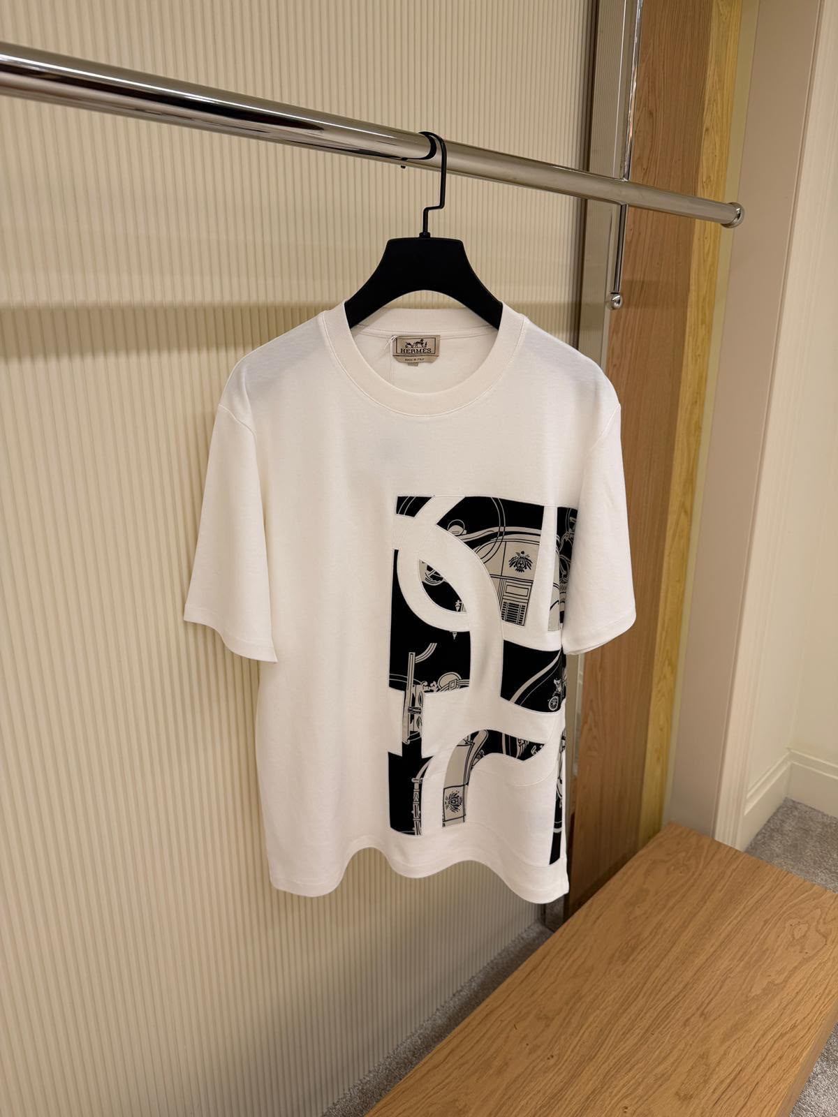Hermès Patchwork Printed T-Shirt – Off-White