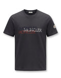 Moncler Multi Logo Graphic T-Shirt – Charcoal Grey
