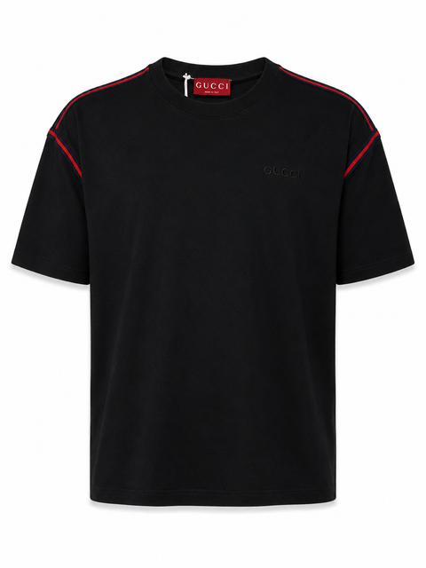 Gucci Web Stripe T-Shirt – Black