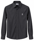 Brunello Cucinelli Embroidered Long Sleeve Shirt – Charcoal Black