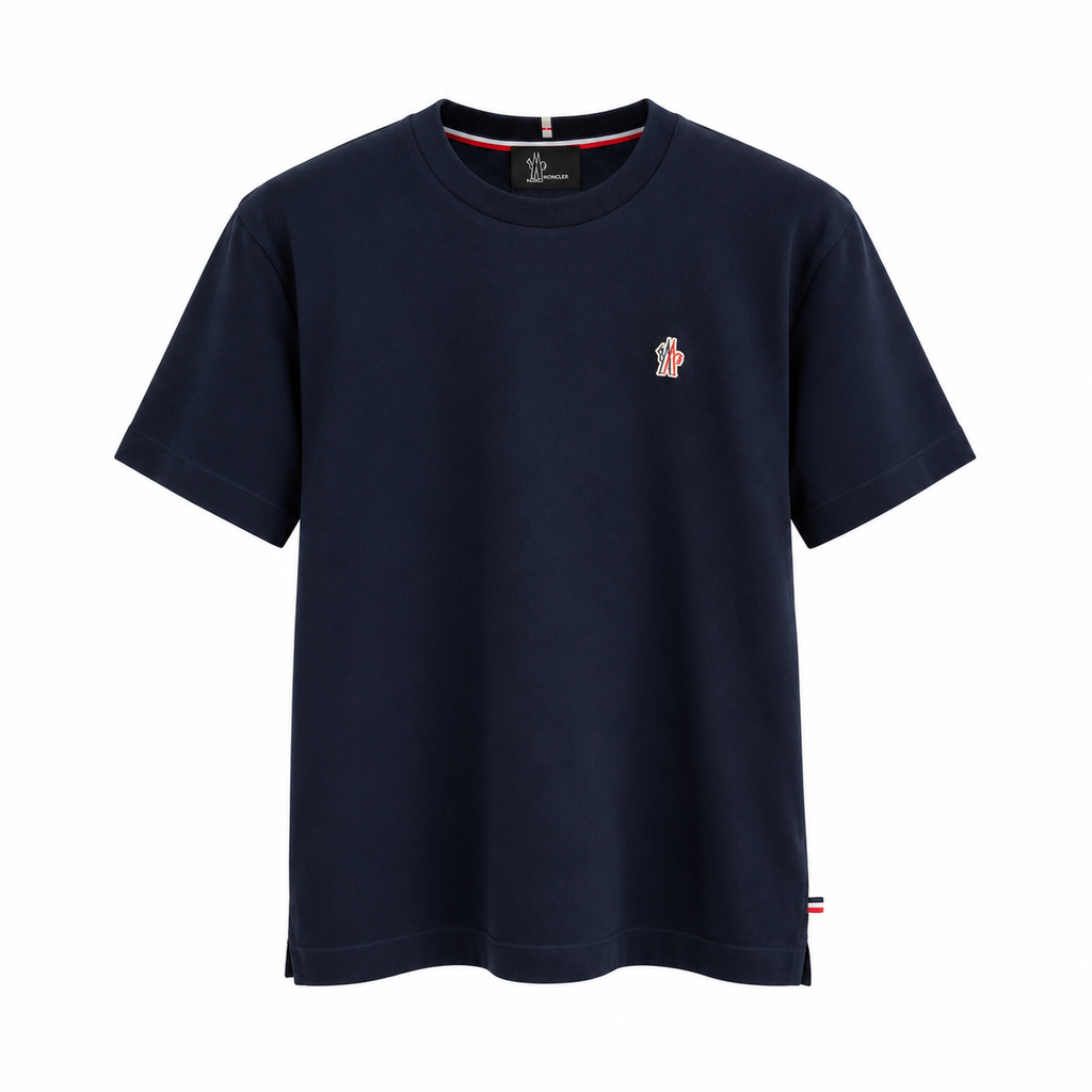 Moncler Logo Crewneck T-Shirt – Navy