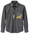 Fendi FF Monogram Pocket Long Sleeve Shirt – Charcoal Gray & Yellow