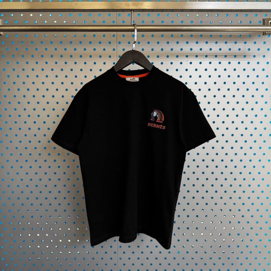 Hermès Horse Logo T-Shirt – Black