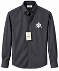 Christian Dior Embroidered Monogram Long-Sleeve Shirt – Dark Charcoal