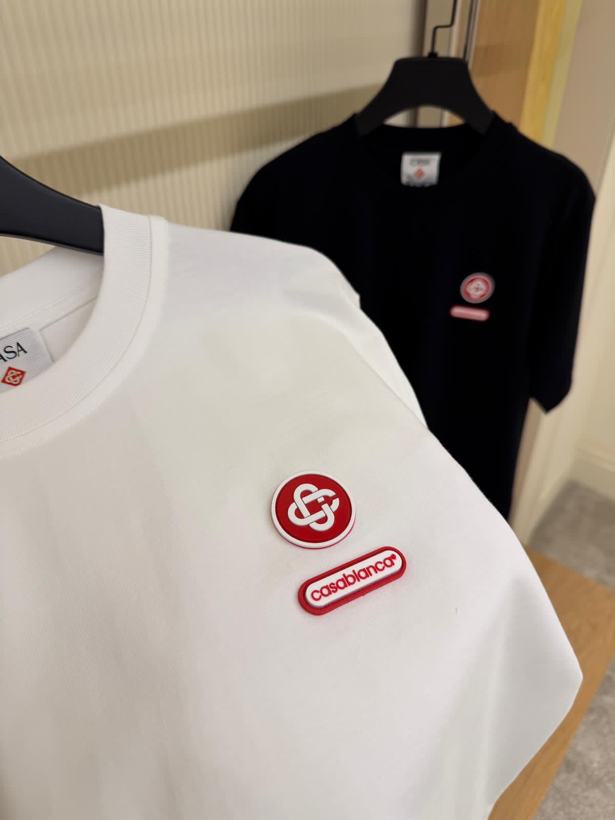 Casablanca Logo Patch T-Shirt – White & Red