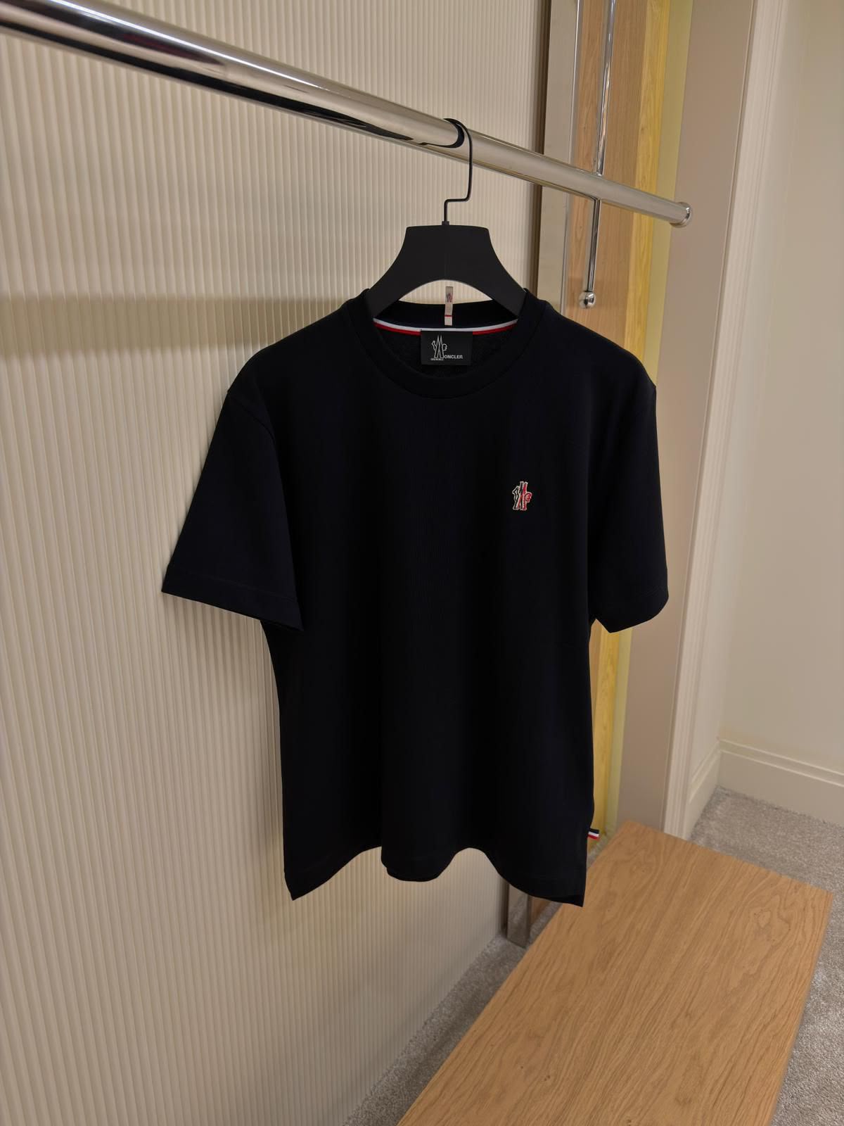 Moncler Logo Patch T-Shirt – Black