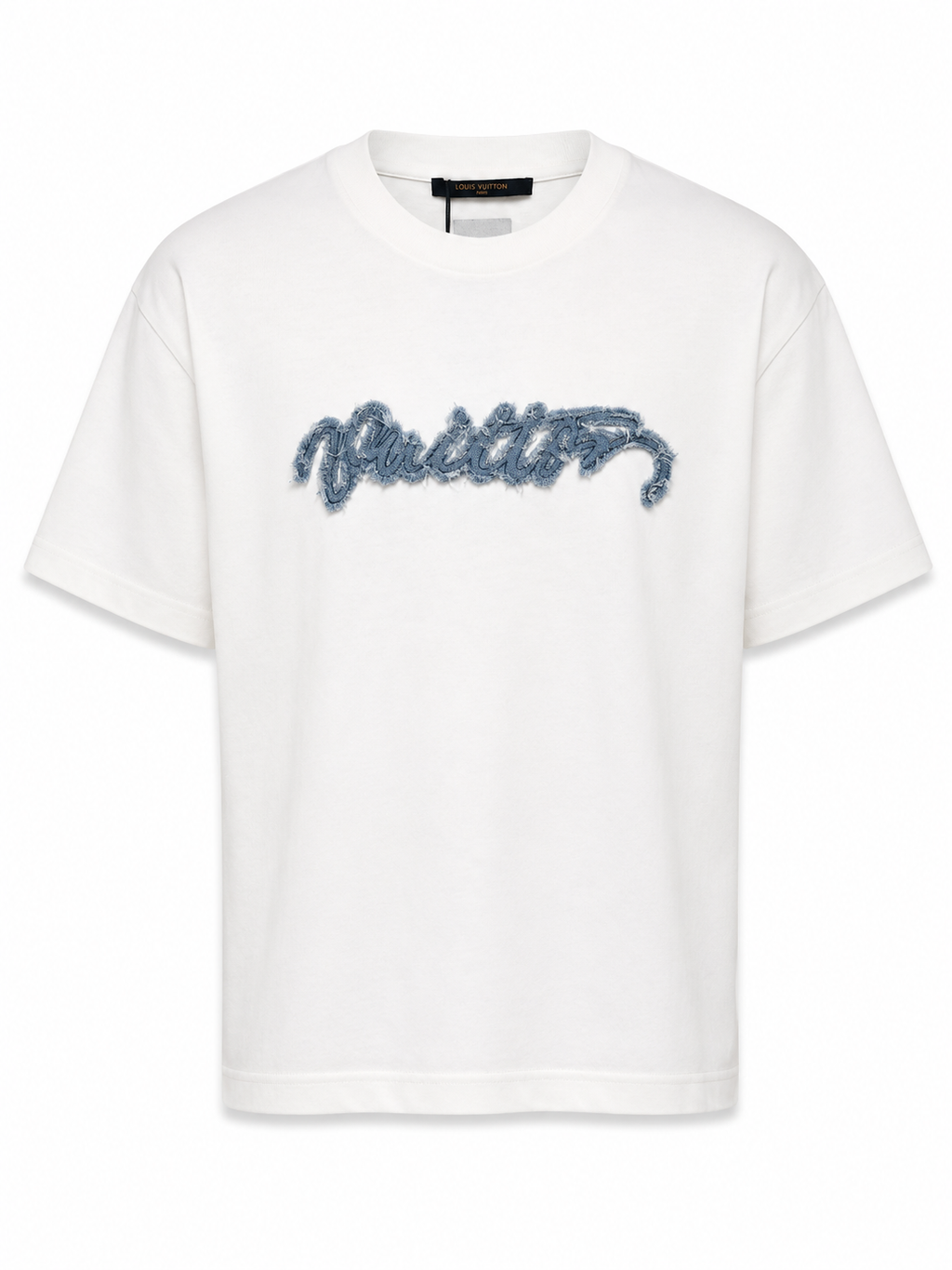 Louis Vuitton Denim Script T-Shirt – White
