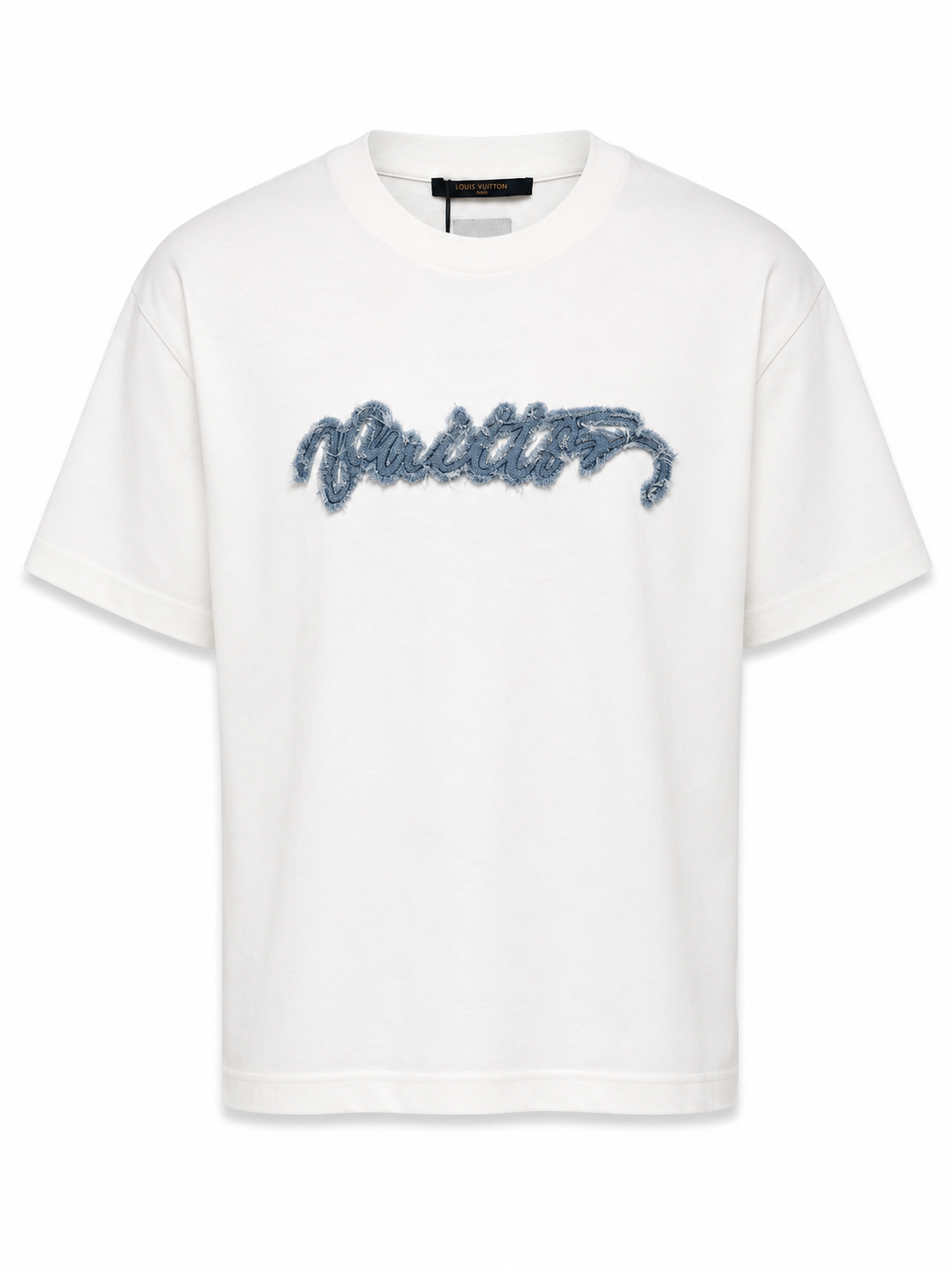 Louis Vuitton Denim Script T-Shirt – White