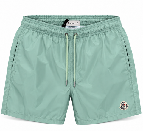 Moncler Logo Swim Shorts – Mint Green