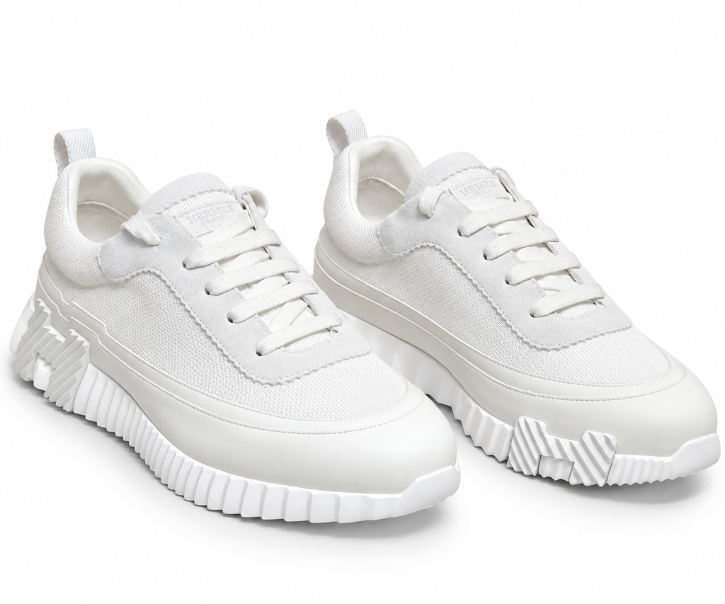 Hermès Bounce Low-Top Sneakers – Triple White