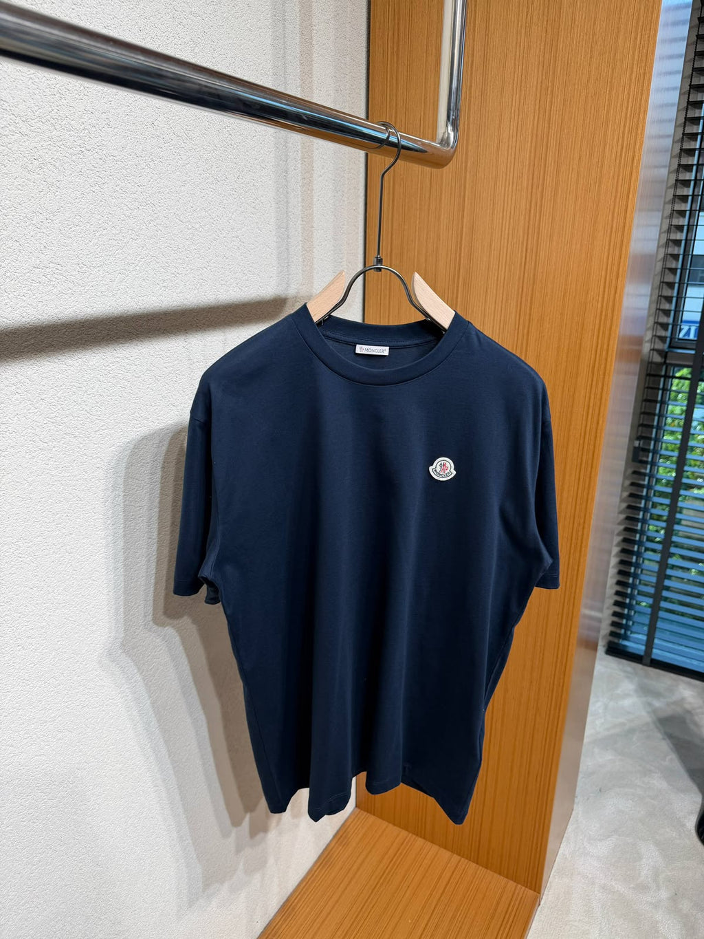 Moncler Logo Patch T-Shirt – Navy