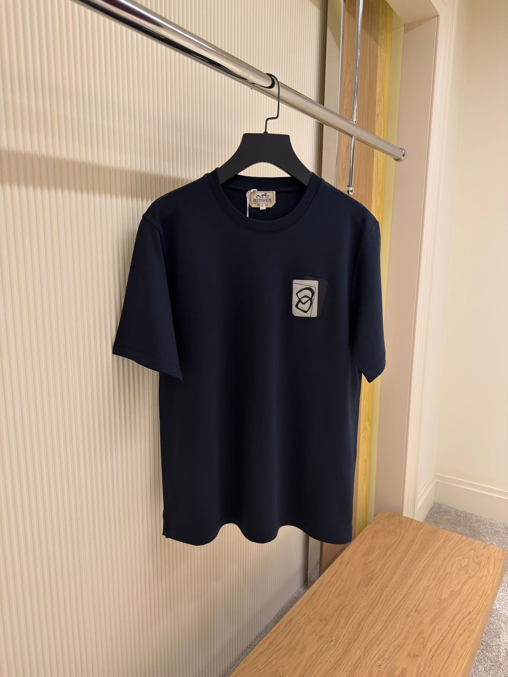 Hermès Card Holder Graphic Patch T-Shirt – Navy Blue