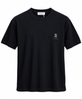 Brunello Cucinelli Embroidered Knit T-Shirt – Black