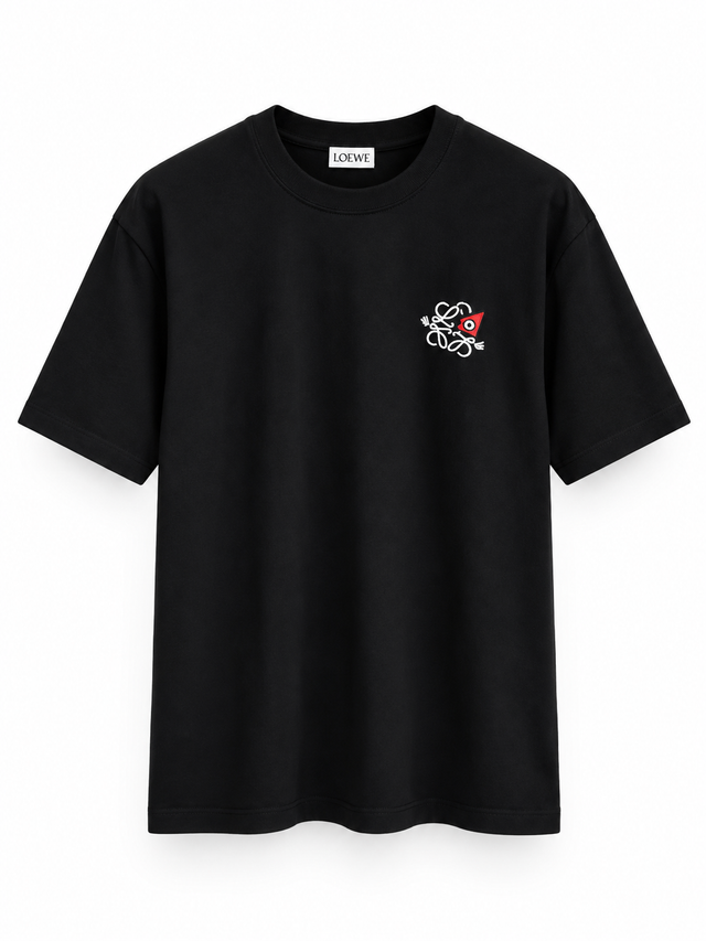 LOEWE Anagram Detail T-Shirt – Black