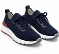 Brunello Cucinelli Knit Runner Sneakers – Navy & Burgundy