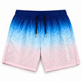 Casablanca Monogram Gradient Swim Shorts – Navy Blue, Sky Blue & Soft Pink