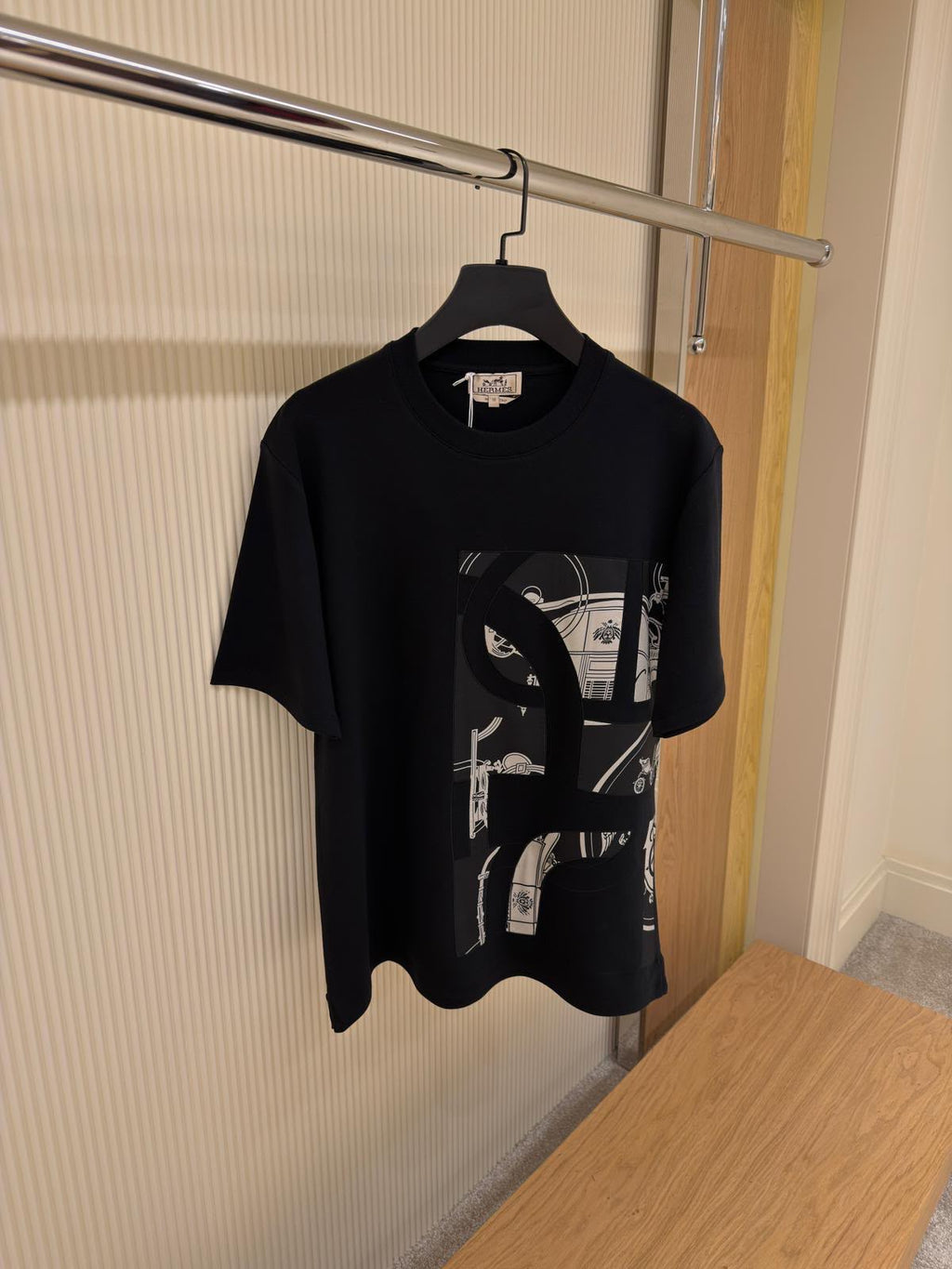 Hermès Patchwork Printed T-Shirt – black