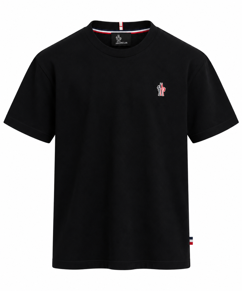 Moncler Logo Patch T-Shirt – Black