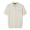 Loro Piana Vertical Rib Knit Polo – Off-White