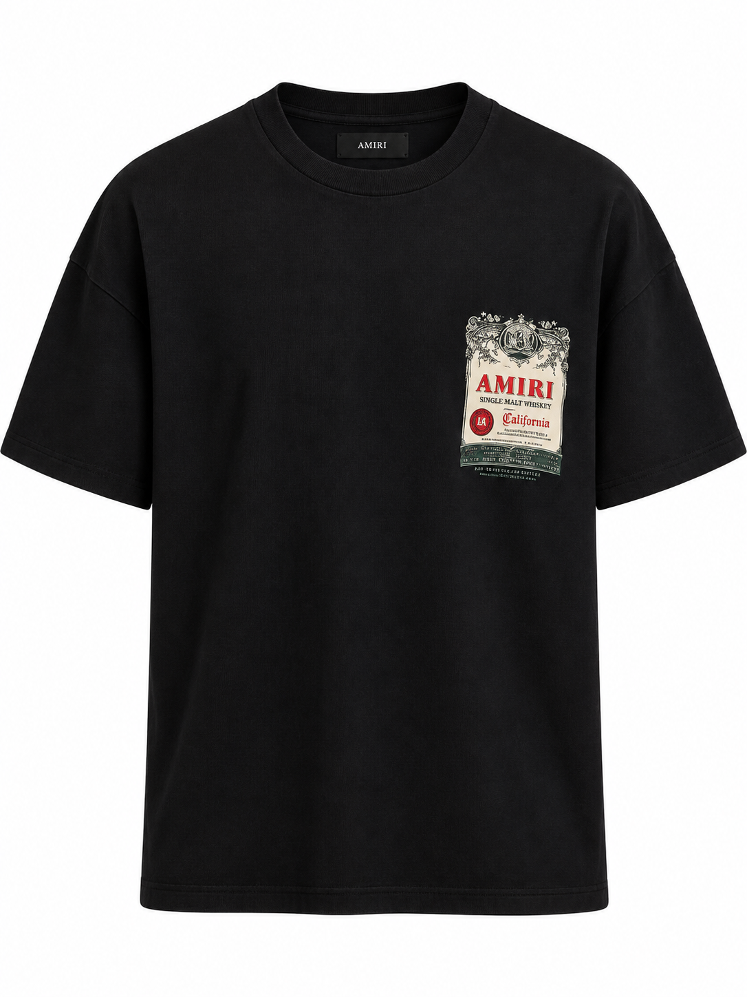 AMIRI Whiskey Label T-Shirt – Black