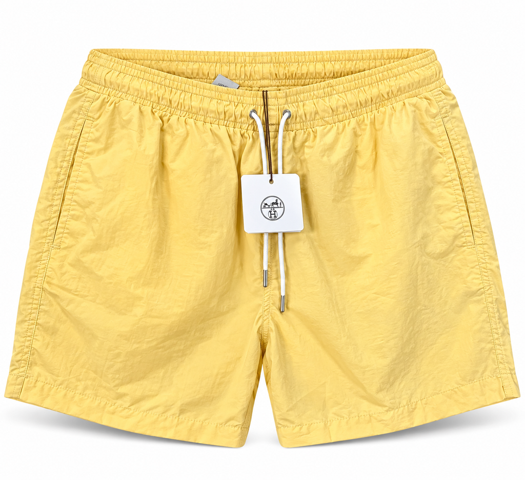 Hermès Drawstring Swim Shorts – Lemon Yellow