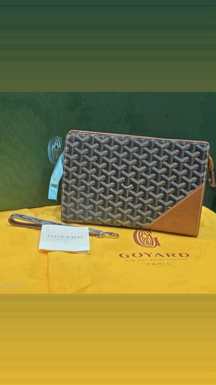 Goyard Senat MM Pouch – Black & Tan