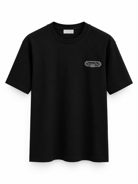 CHRISTIAN DIOR Couture Logo T-Shirt – Black