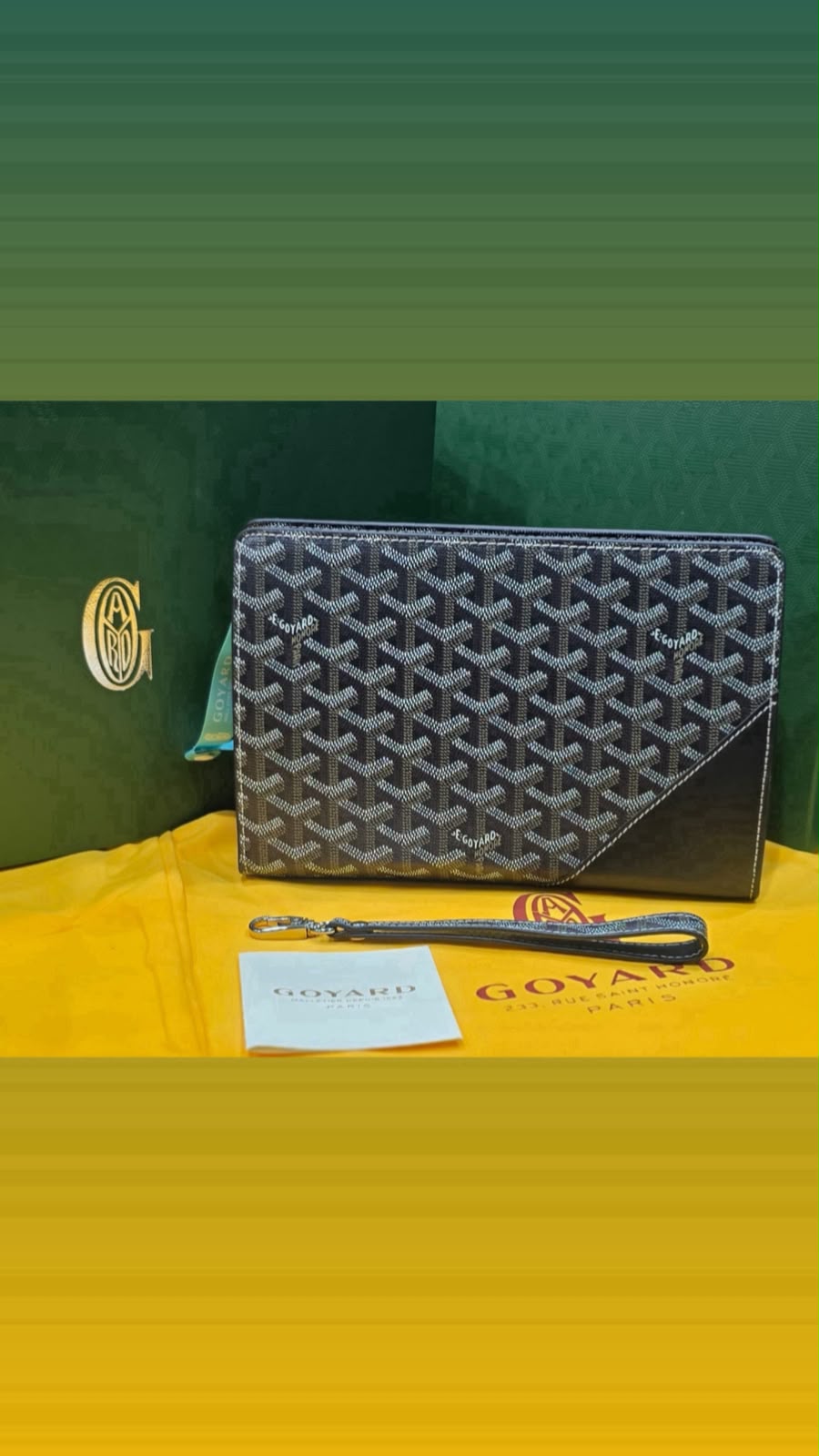 Goyard Senat MM Pouch – Black & White