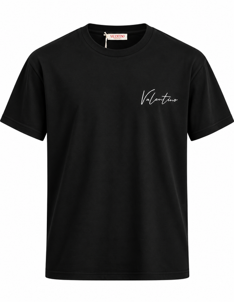 Valentino Signature Logo T-Shirt – Black