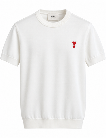 AMI de Coeur Knit T-Shirt – Ivory White
