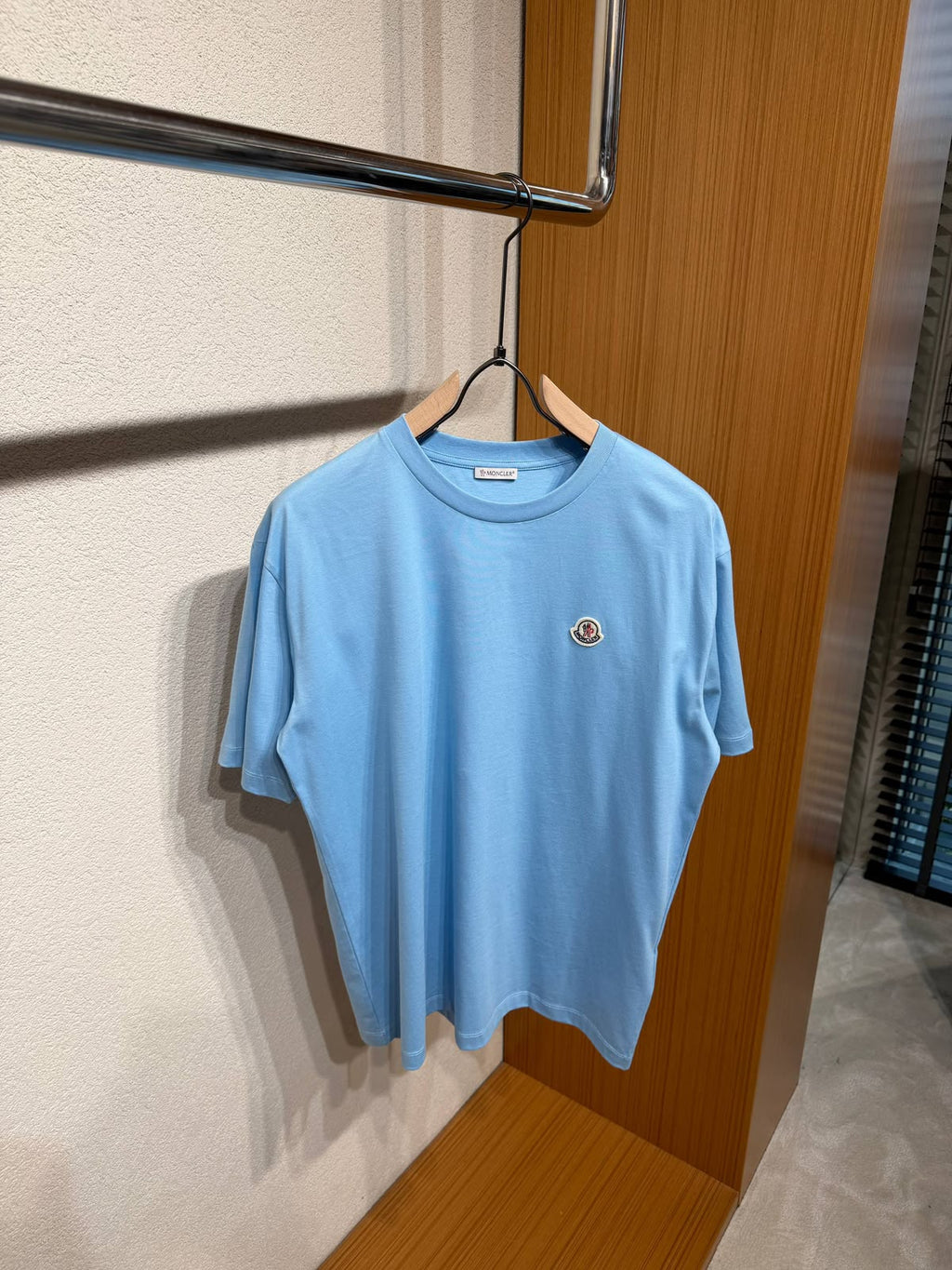 Moncler Logo Patch T-Shirt – Sky Blue