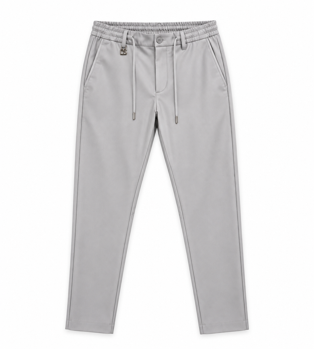 Prada Drawstring Tailored Pants – Light Grey