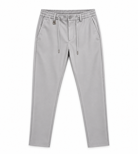 Prada Drawstring Tailored Pants – Light Grey