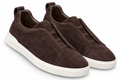 Zegna Suede Slip-On Sneakers – Dark Brown
