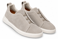 ZEGNA Suede Slip-On Sneakers – Light Grey